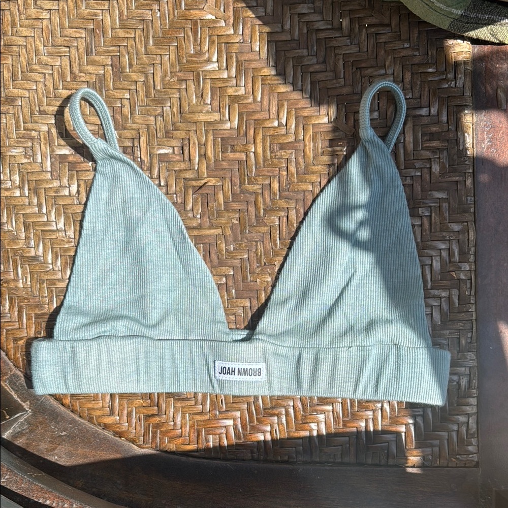 Joah Brown Ribbed Bralette S/M (final sale shop closes 5.1)